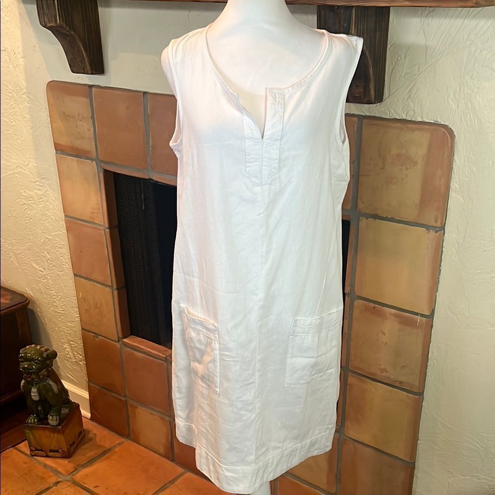 NEXT White Sleeveless Linen Tank Dress, size 12